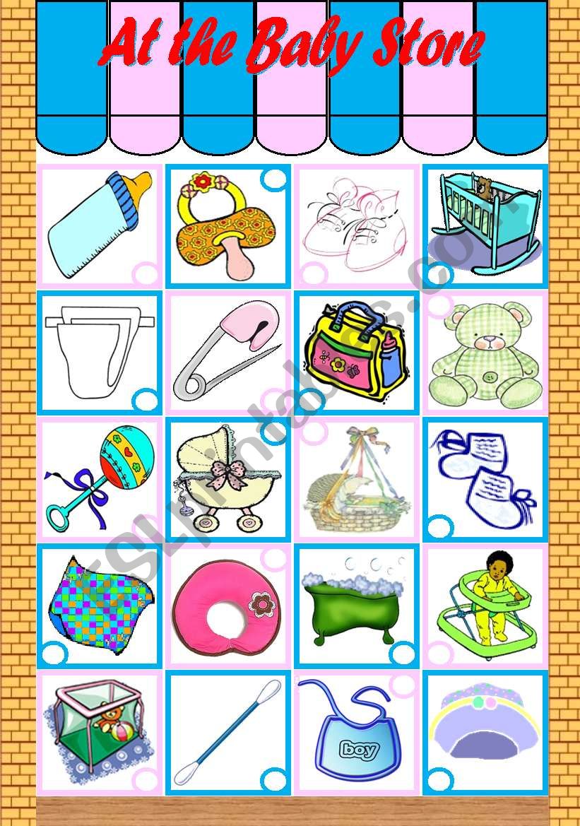 The Baby Store â€“ vocabulary + grammar (pronouns he, she, it) [3 tasks] KEYS INCLUDED ((3 pages)) ***editable